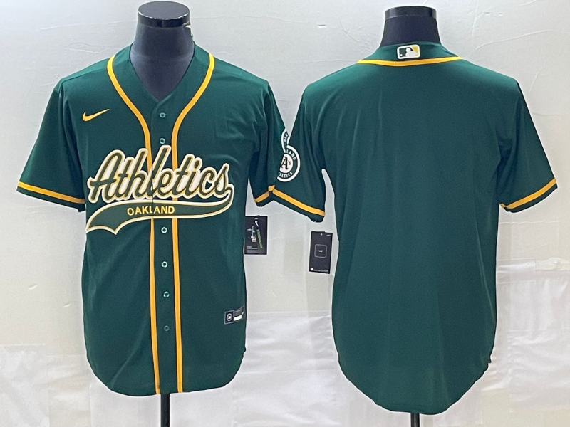 Men's Oakland Athletics Kelly Green Blank Jersey Joint Edition